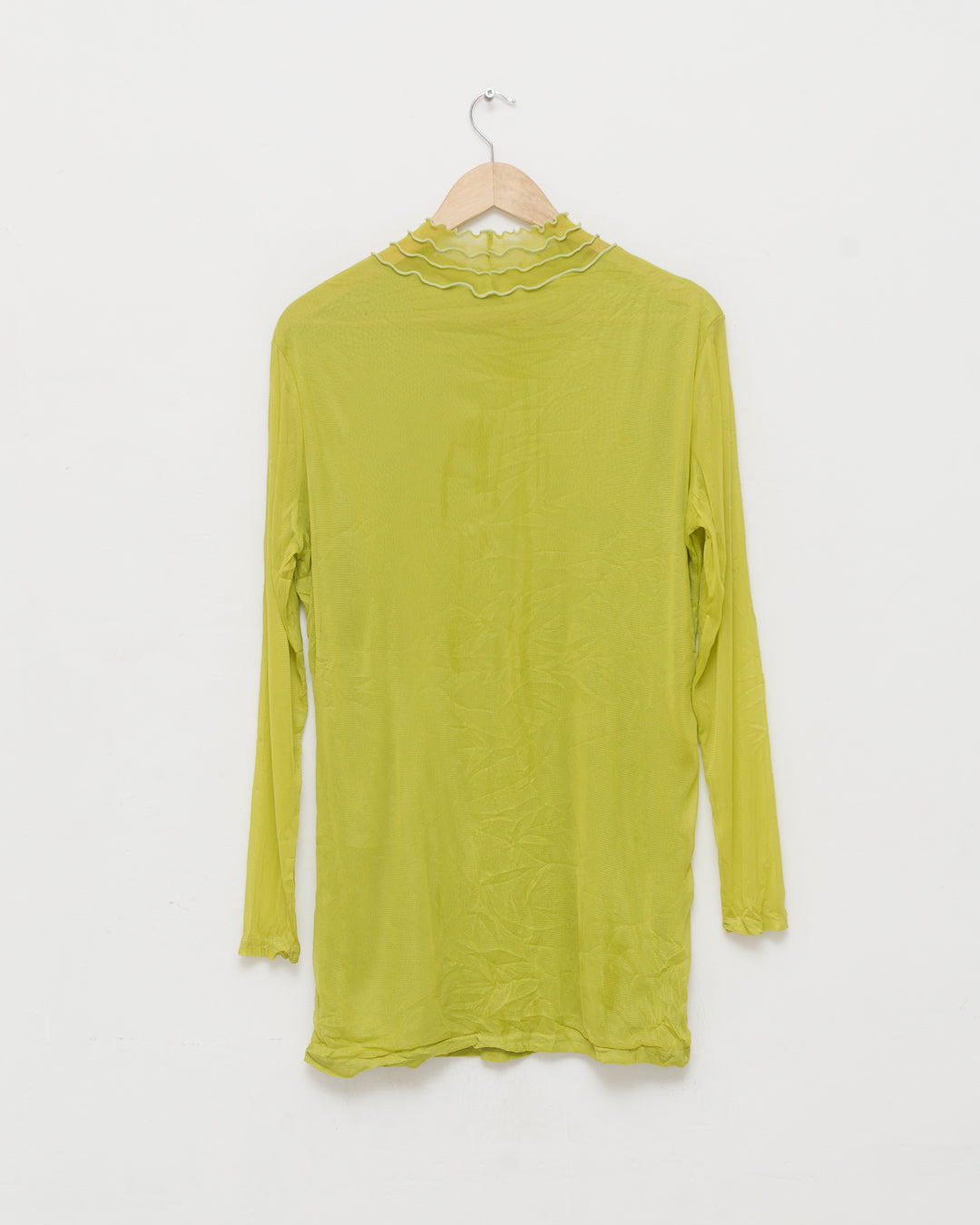 Upcycled ‘Fuck Society’ Chartreuse Mini Dress
