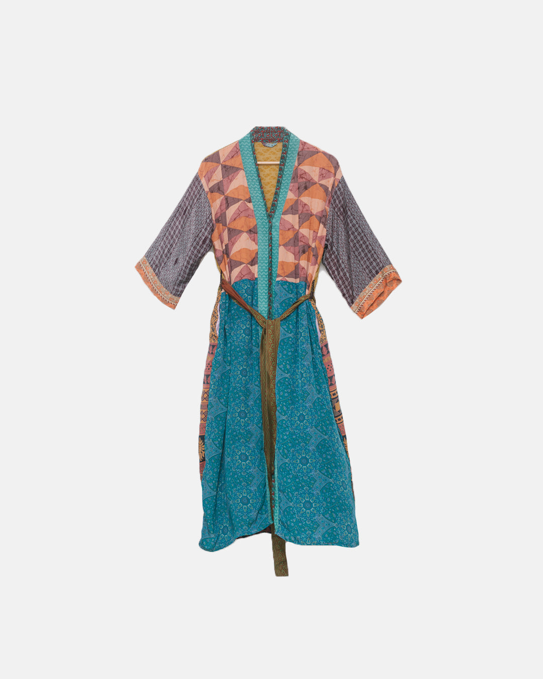 Upcycled Patchwork Silk Cape