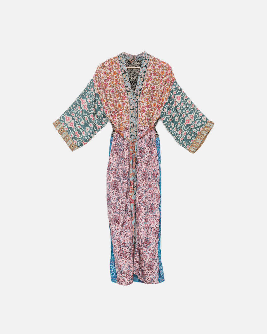 Upcycled Patchwork Silk Cape