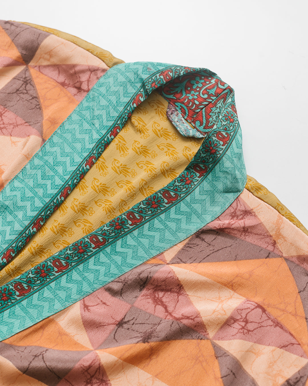 Upcycled Patchwork Silk Cape