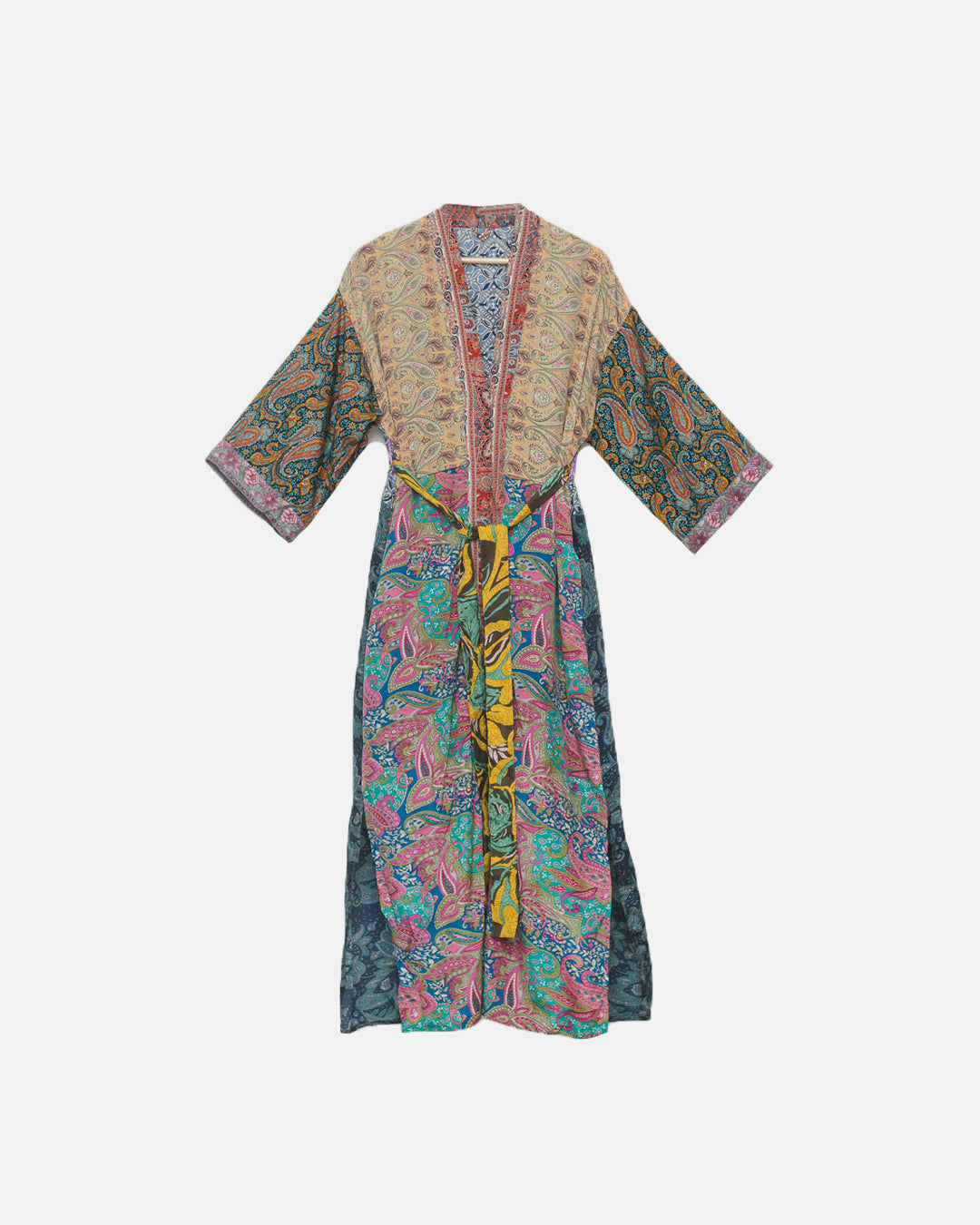 Upcycled Patchwork Silk Cape