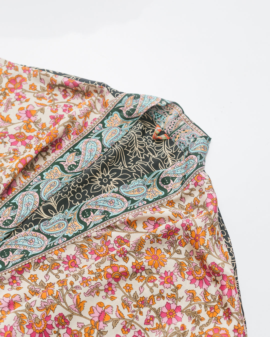 Upcycled Patchwork Silk Cape