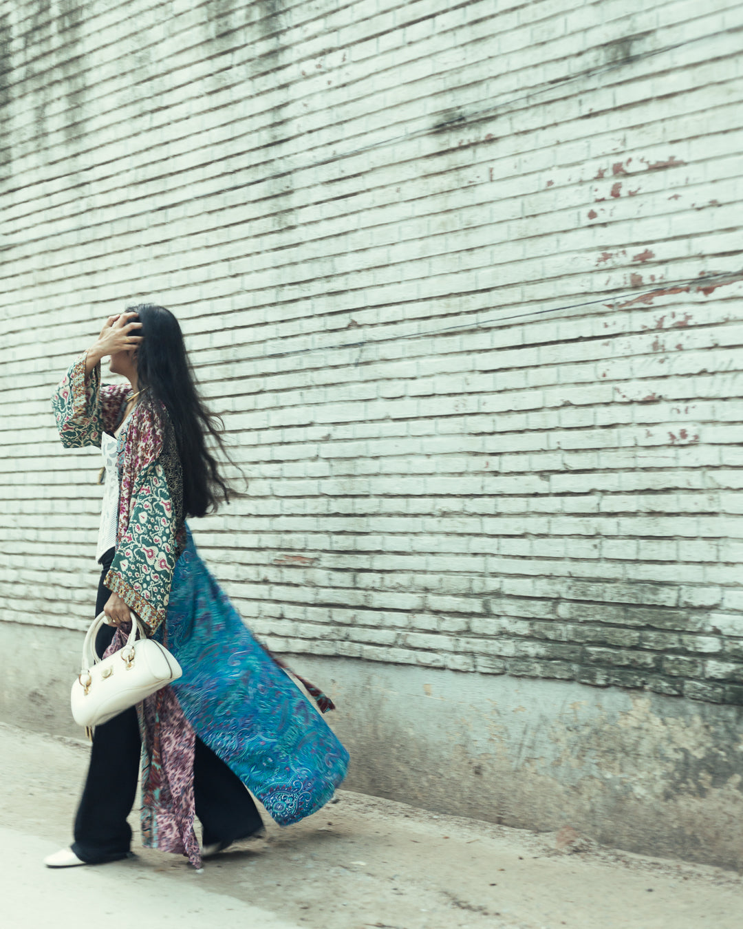 Upcycled Patchwork Silk Cape