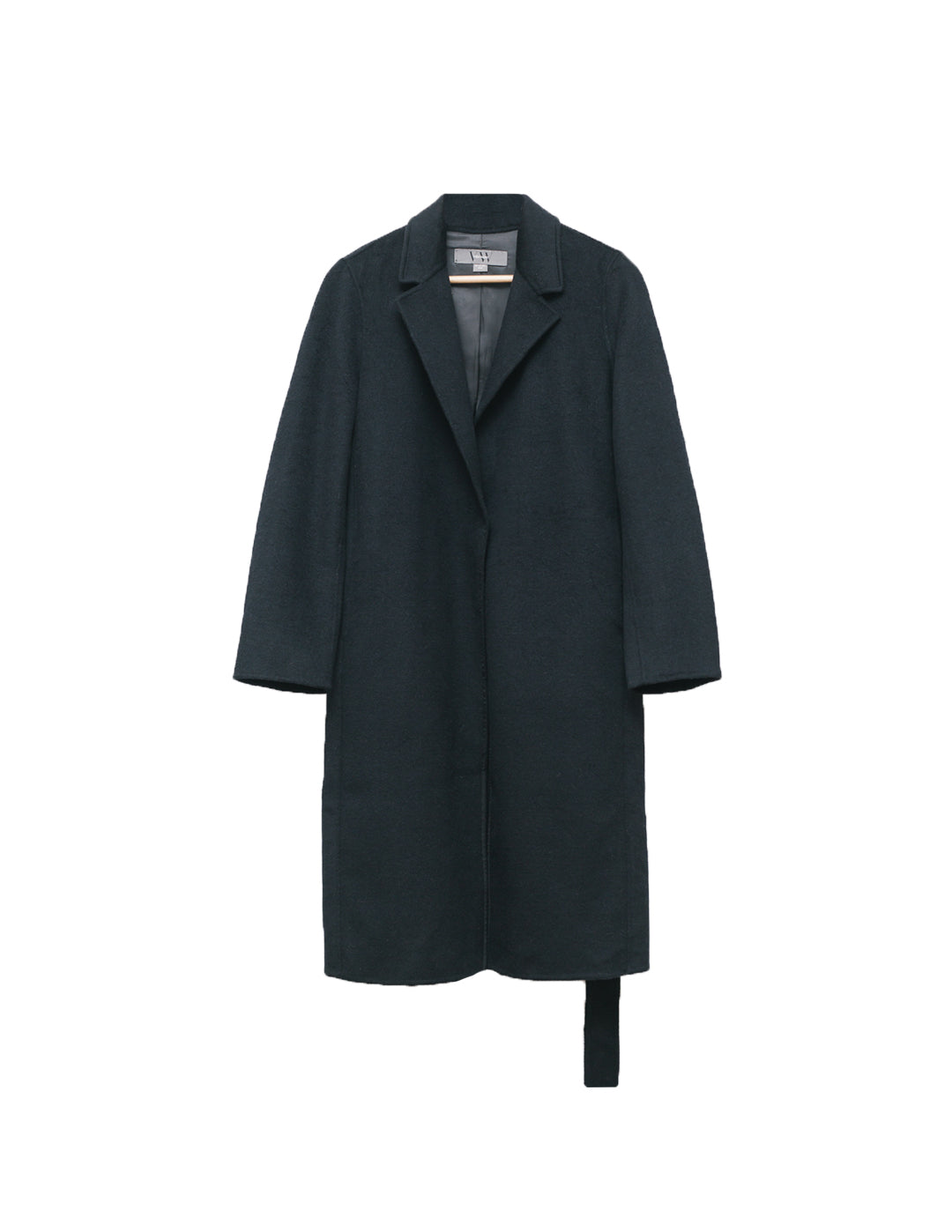 Vera Wang Minimalist Belted Wool Coat