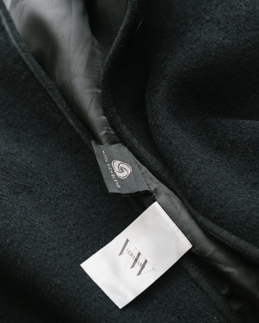 Vera Wang Minimalist Belted Wool Coat