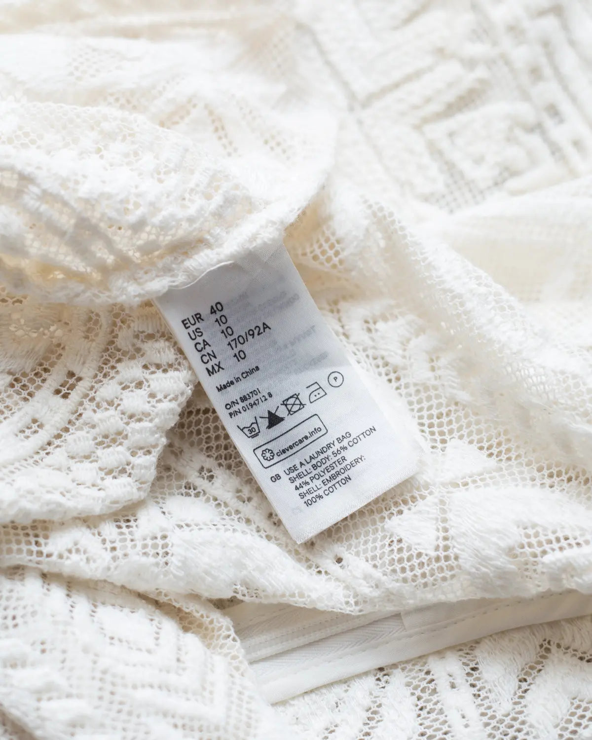 Isabel marant x h&m white lace embroidered top
