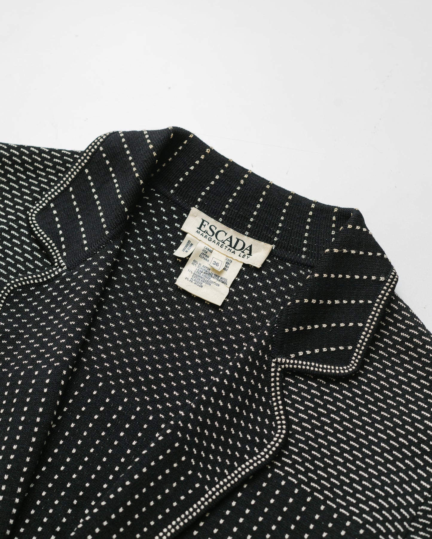 Wool & cotton knit blazer