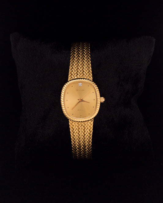 Vintage Gold Bulova with Wheat Chain Bracelet