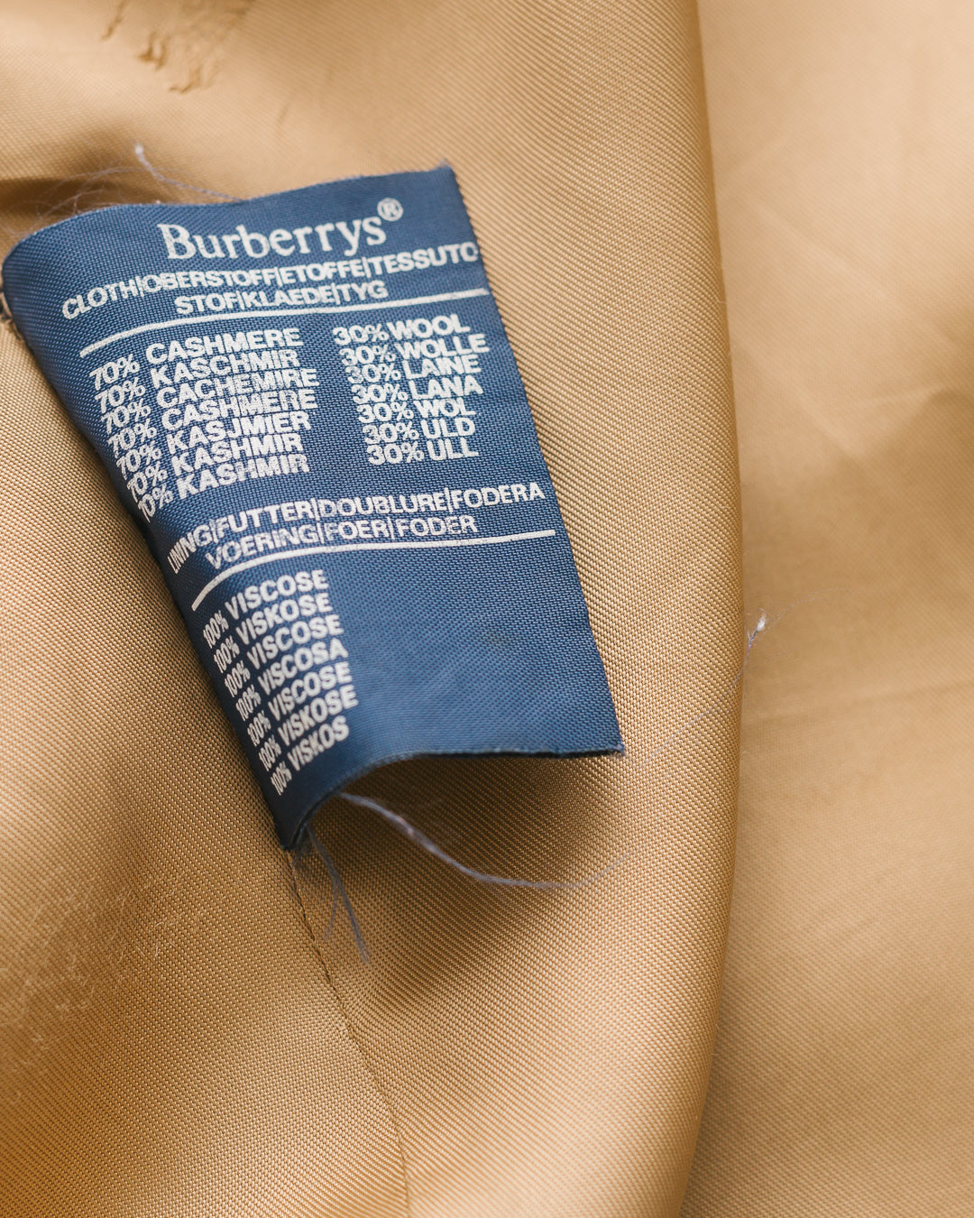 70s Vintage Burberry Upcycled Kintsugi Cashmere & Wool