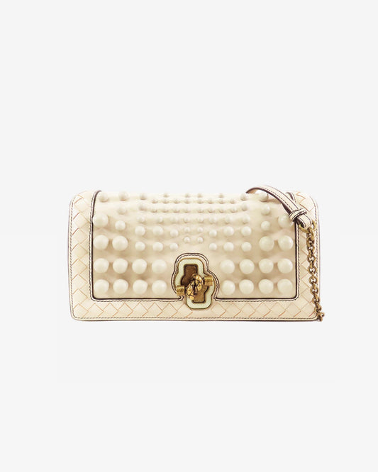 Bottega Veneta Knot Leather 2-Way Clutch Bag Intrecciato Shoulder Bag