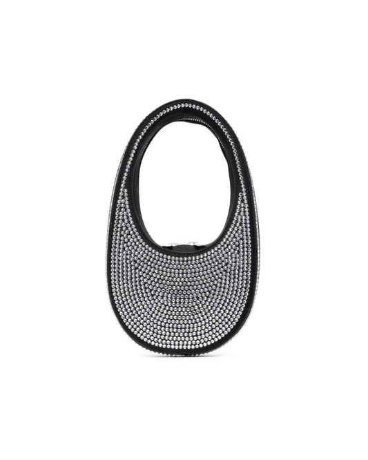 Chic Coperni Crystal Embellished Mini Swipe Bag Black - Pre-Owned Luxury Handbag
