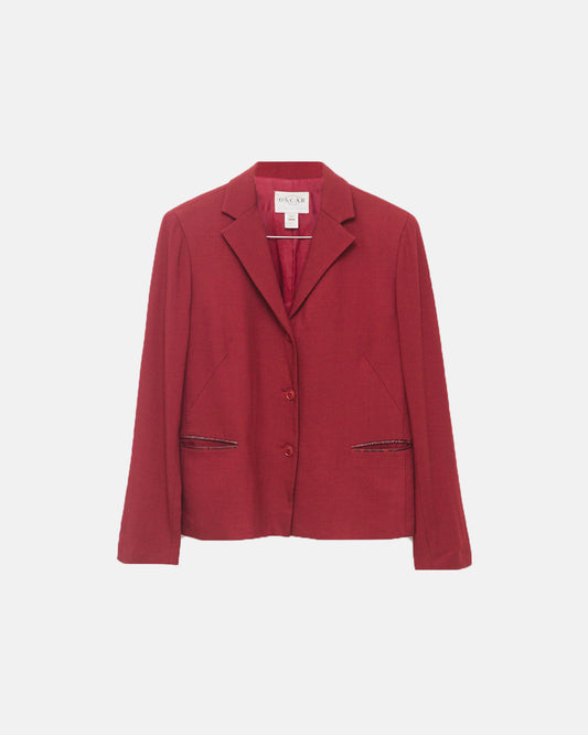 Snakeskin Details Blazer