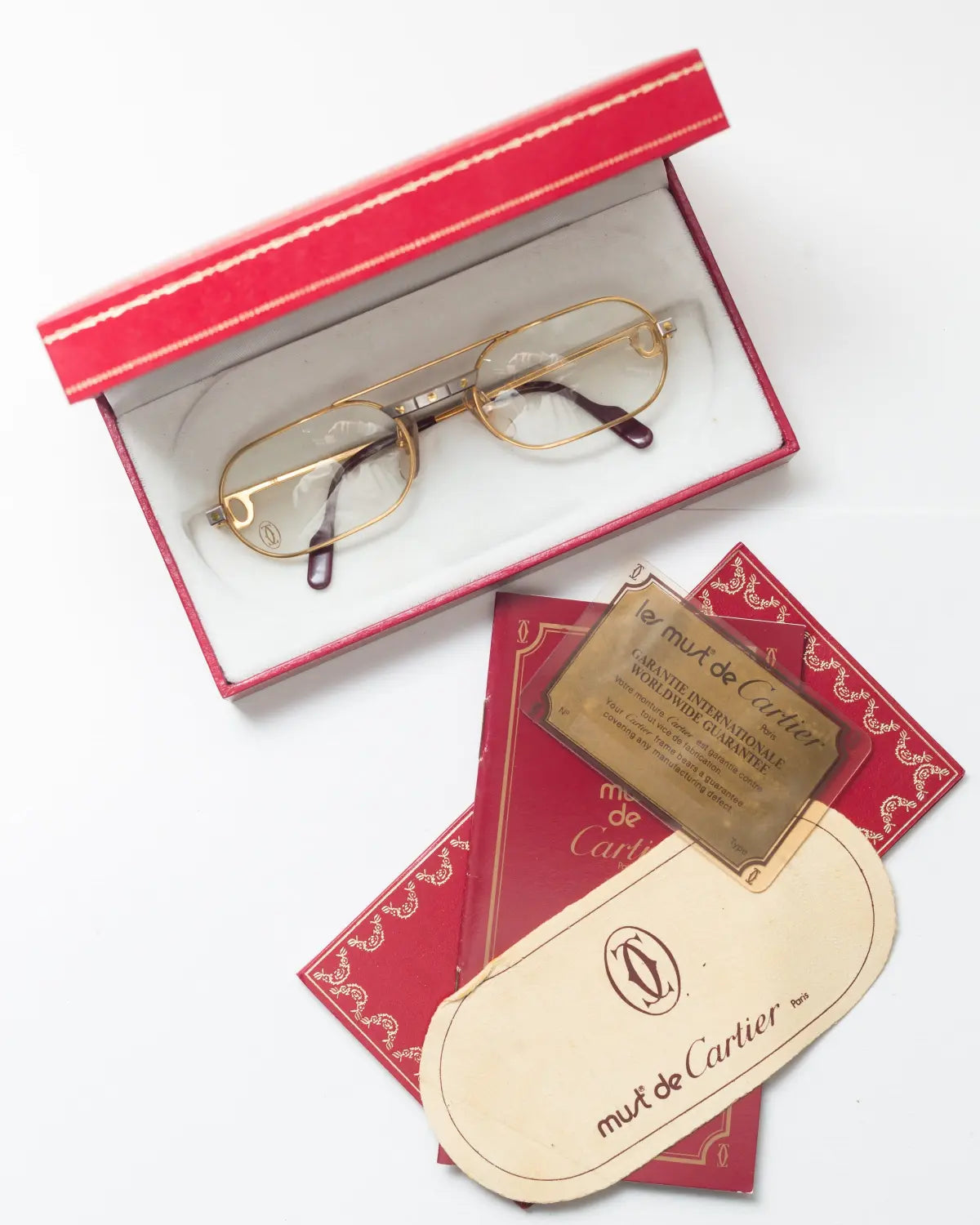 Vintage 80’s cartier santos glasses