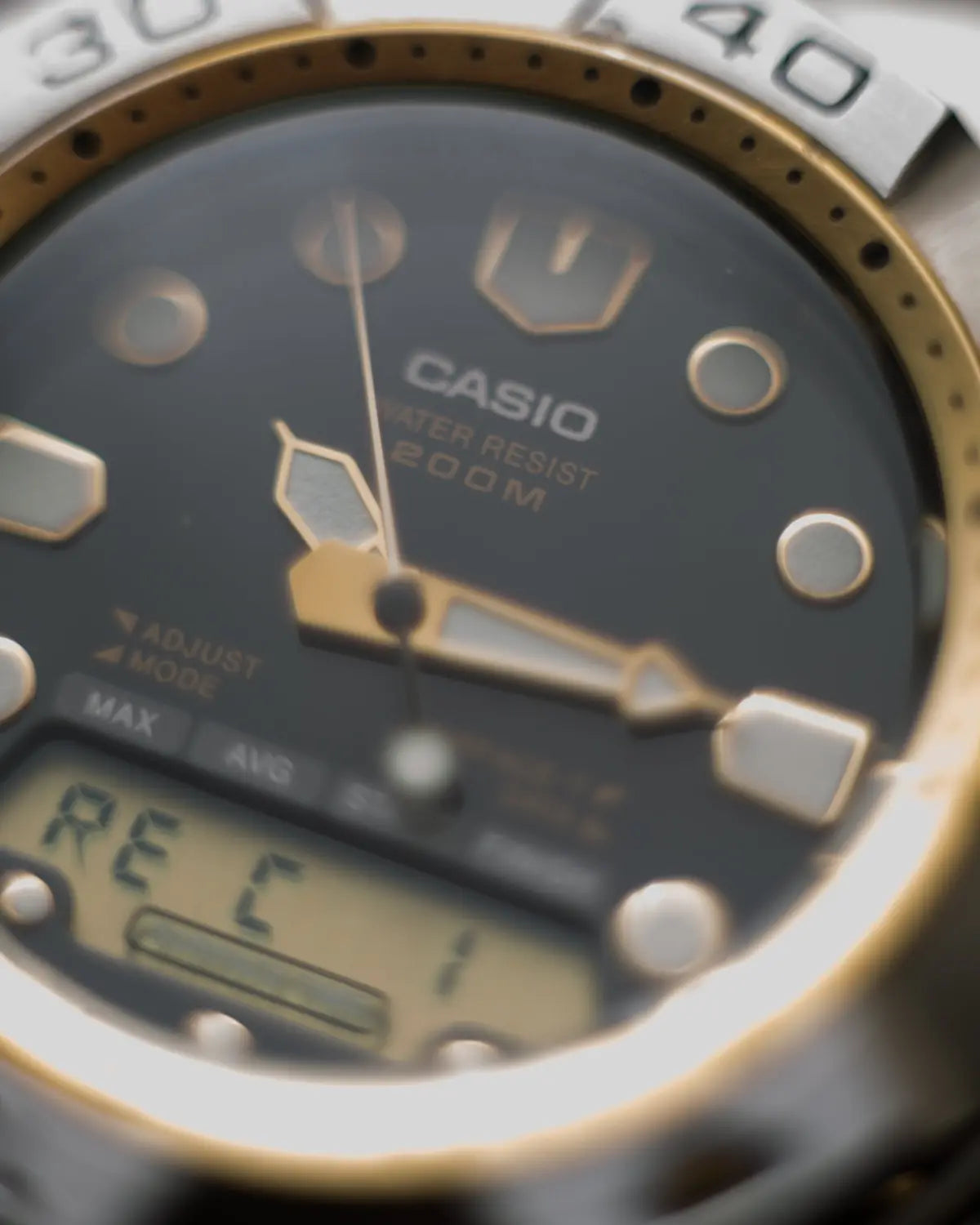 Casio 90s vintage divers depth meter