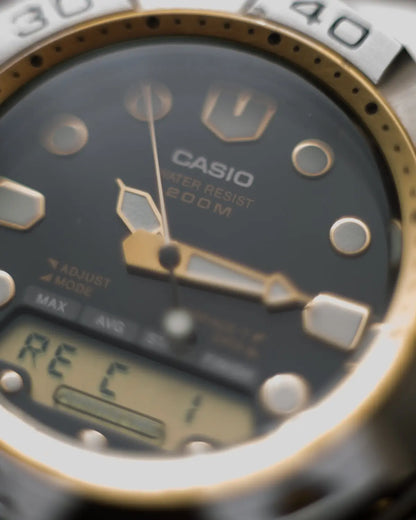 Casio 90s vintage divers depth meter