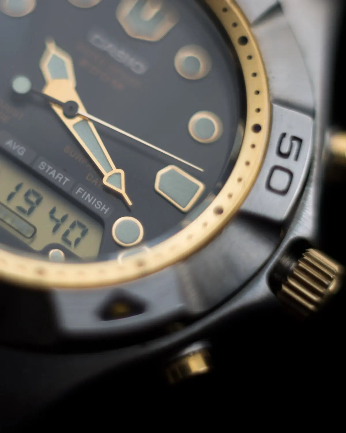 Casio 90s vintage divers depth meter