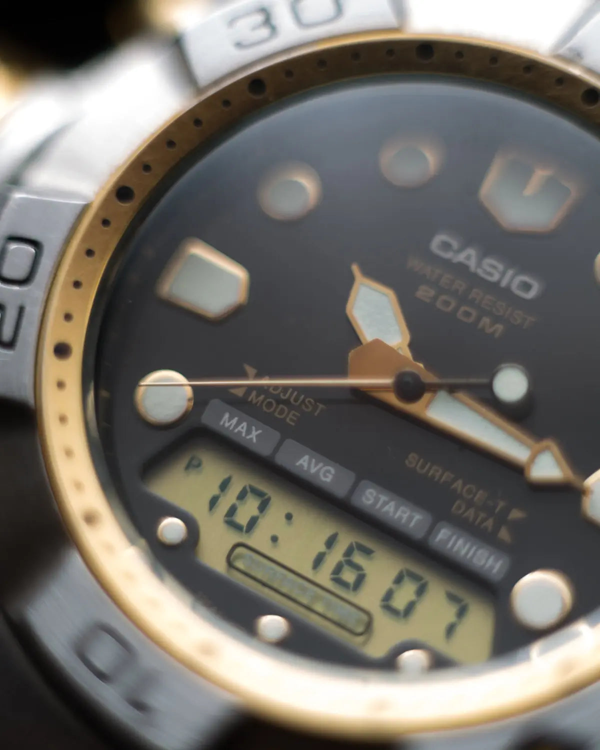 Casio 90s vintage divers depth meter