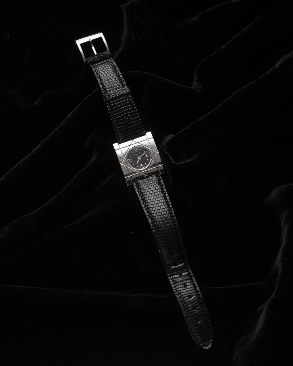 Christian dior 90s vintage cool carre in lizard skin