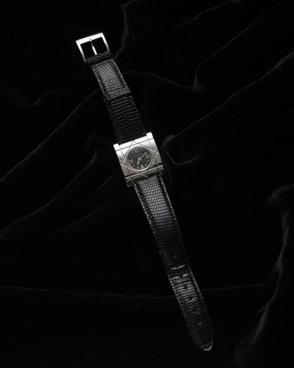 Christian dior 90s vintage cool carre in lizard skin