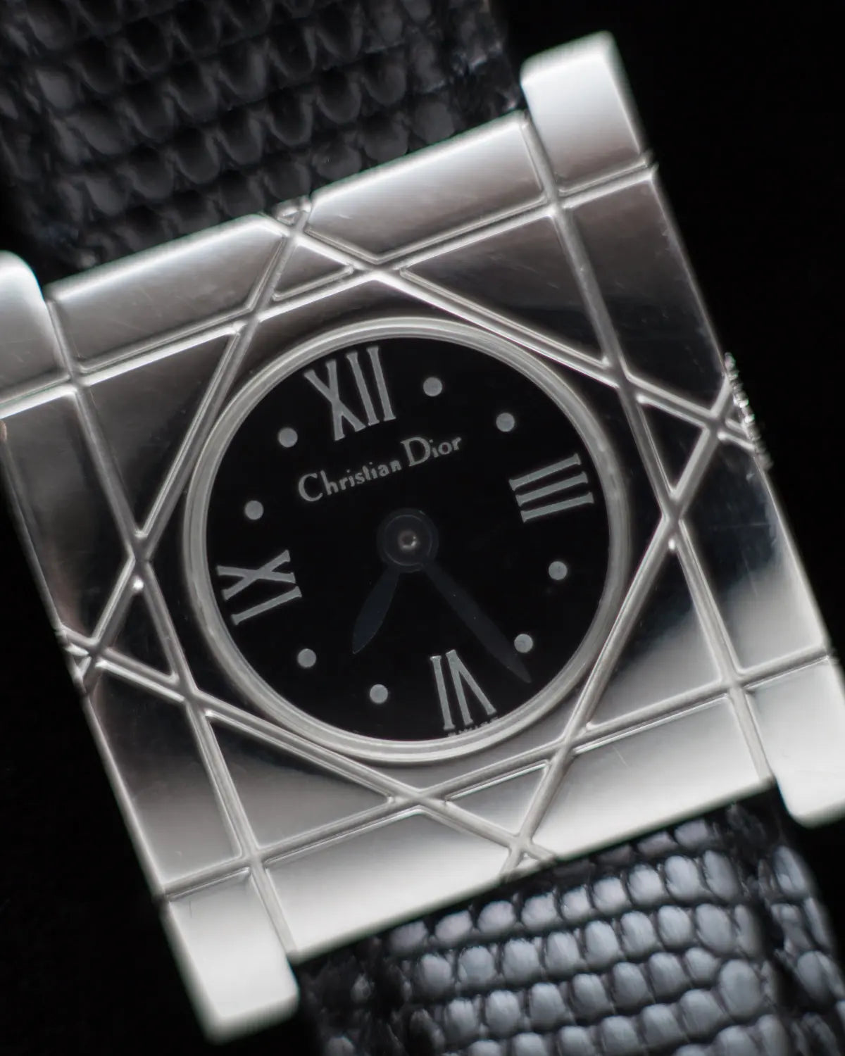 Christian dior 90s vintage cool carre in lizard skin