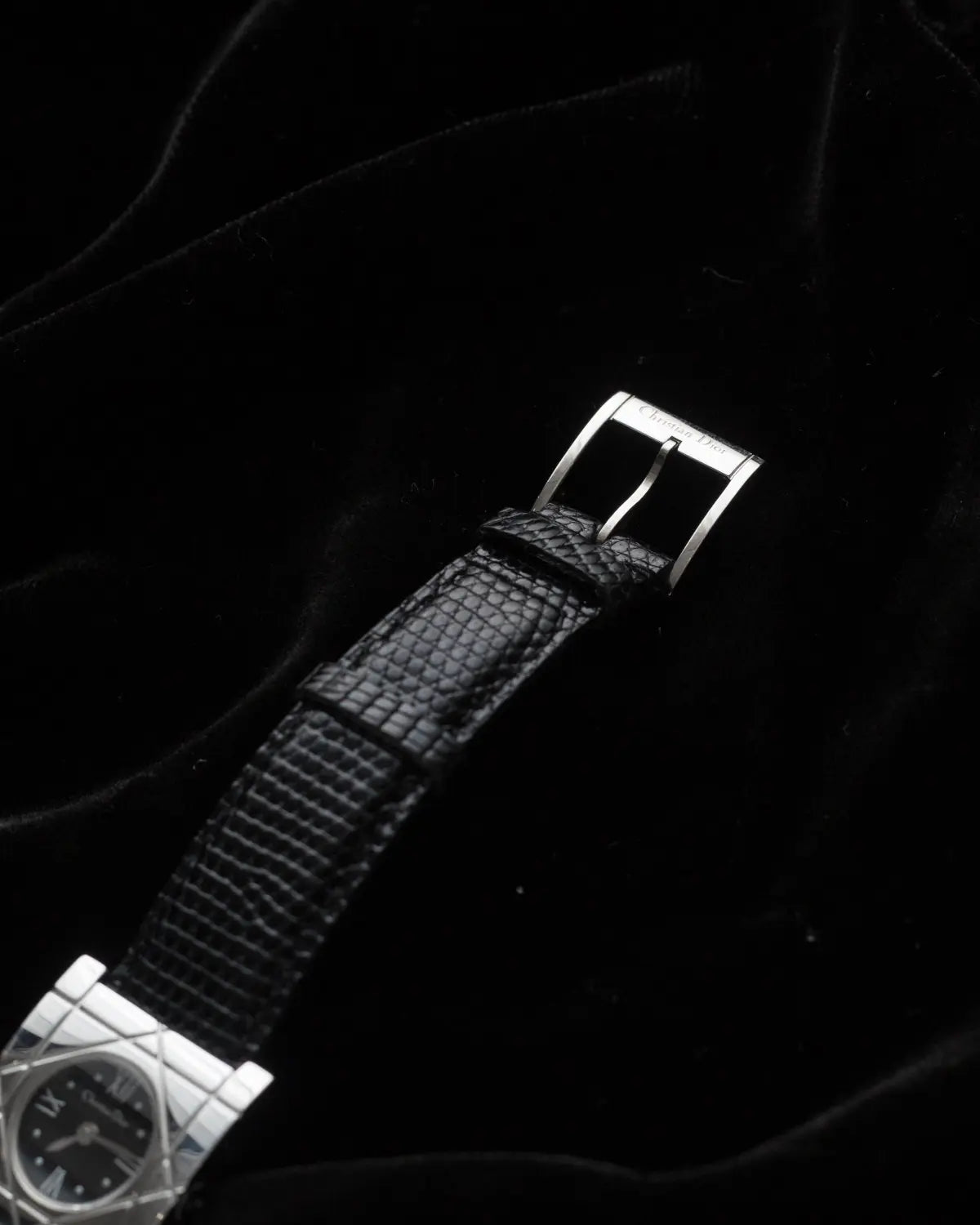 Christian dior 90s vintage cool carre in lizard skin