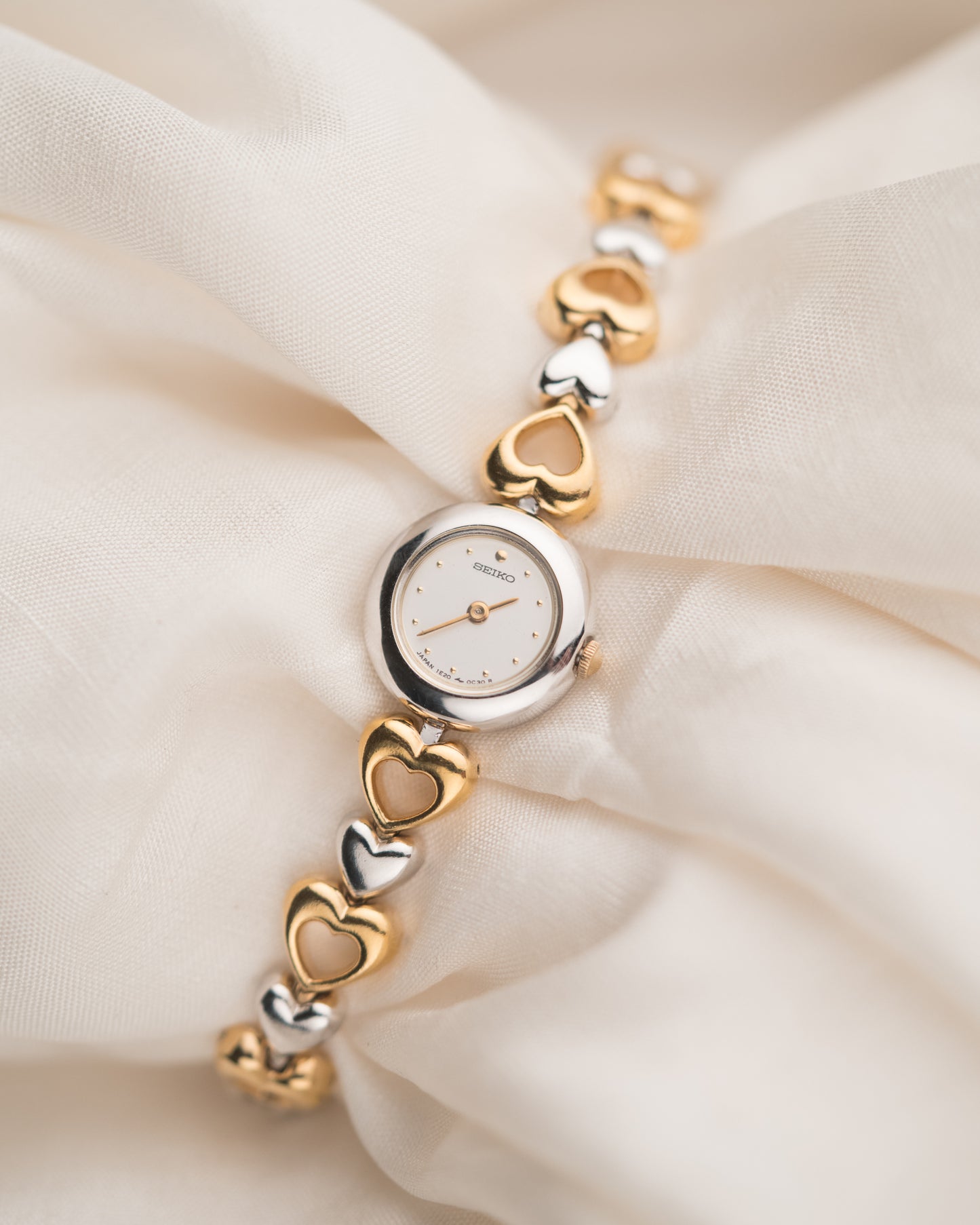 1990s Vintage Seiko Dual Toned Hearts