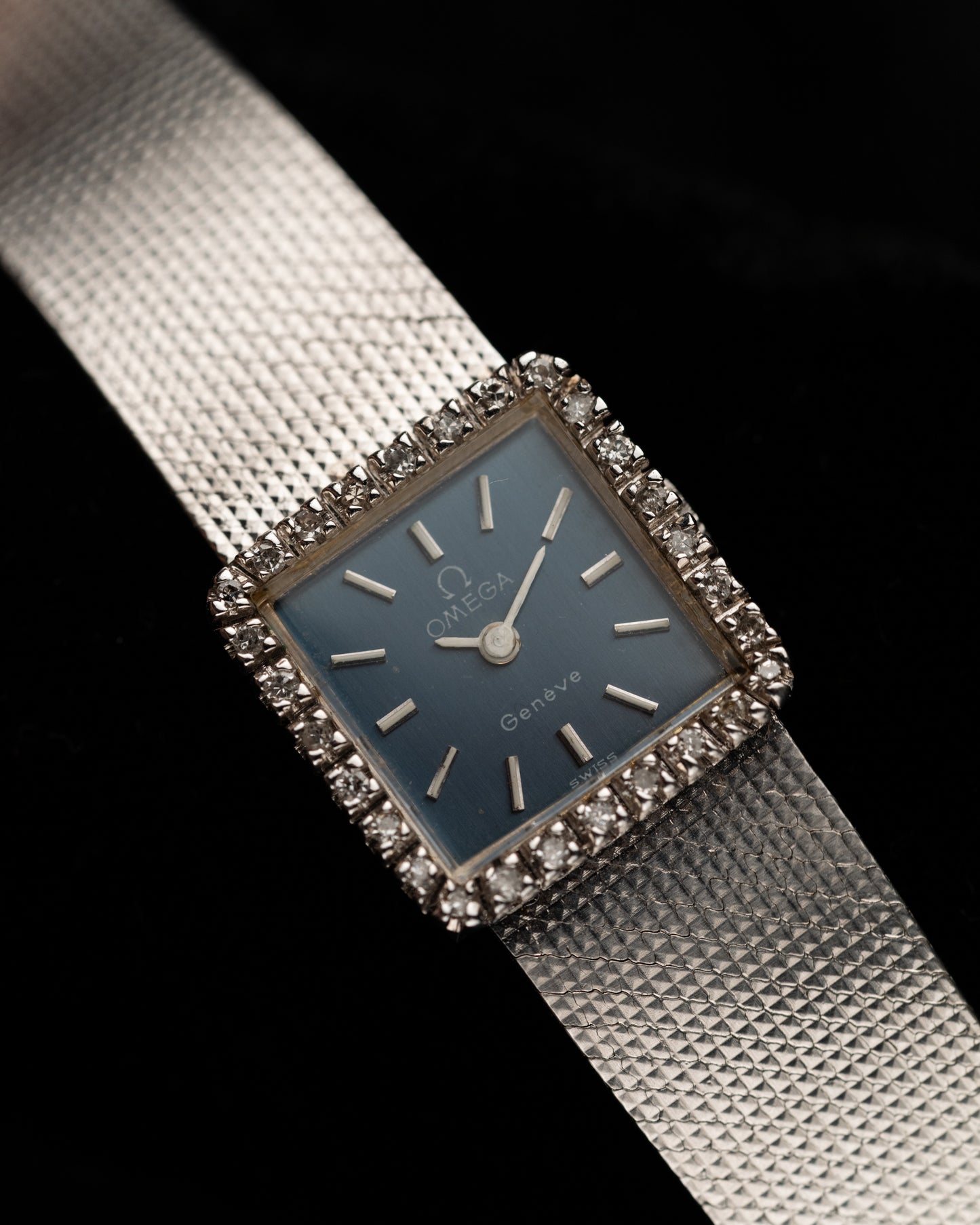 1970s Vintage Omega Diamond Halo
