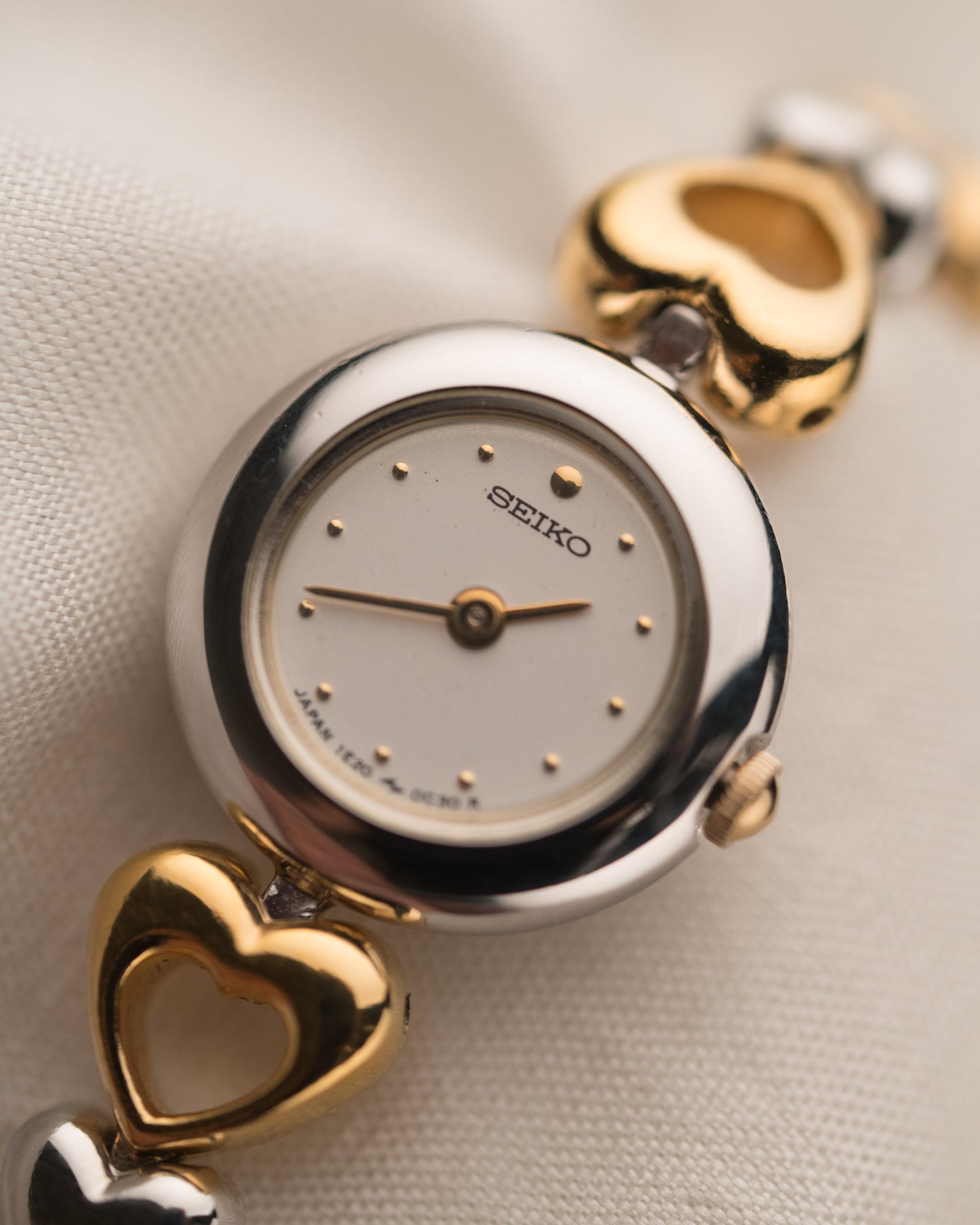 1990s Vintage Seiko Dual Toned Hearts