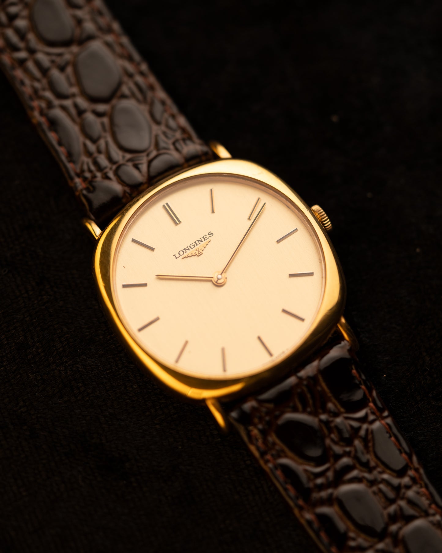1970s Vintage Longines Cushion Case