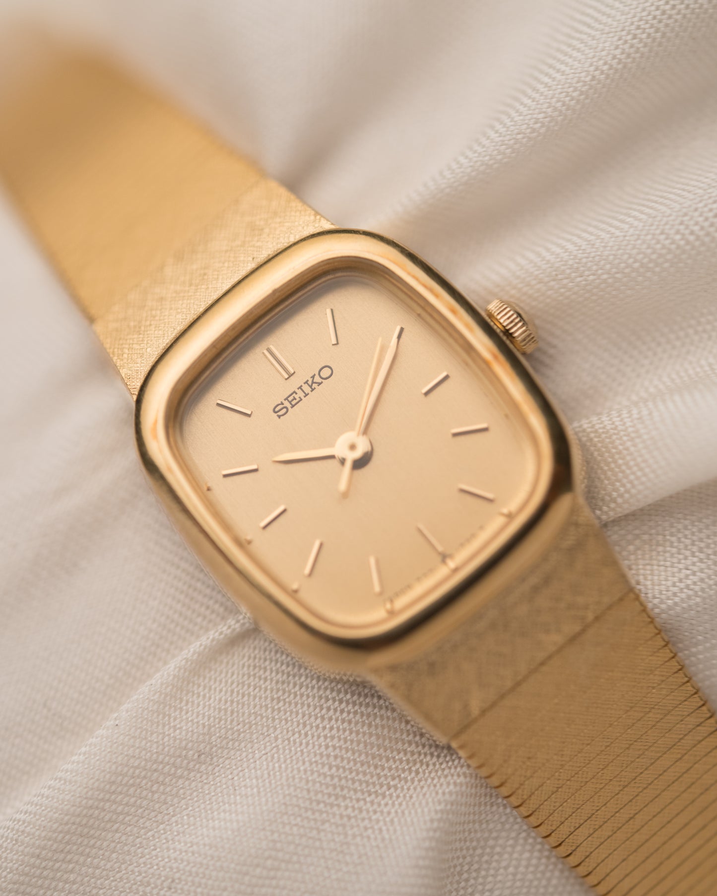1980s Vintage Seiko Cushion Case