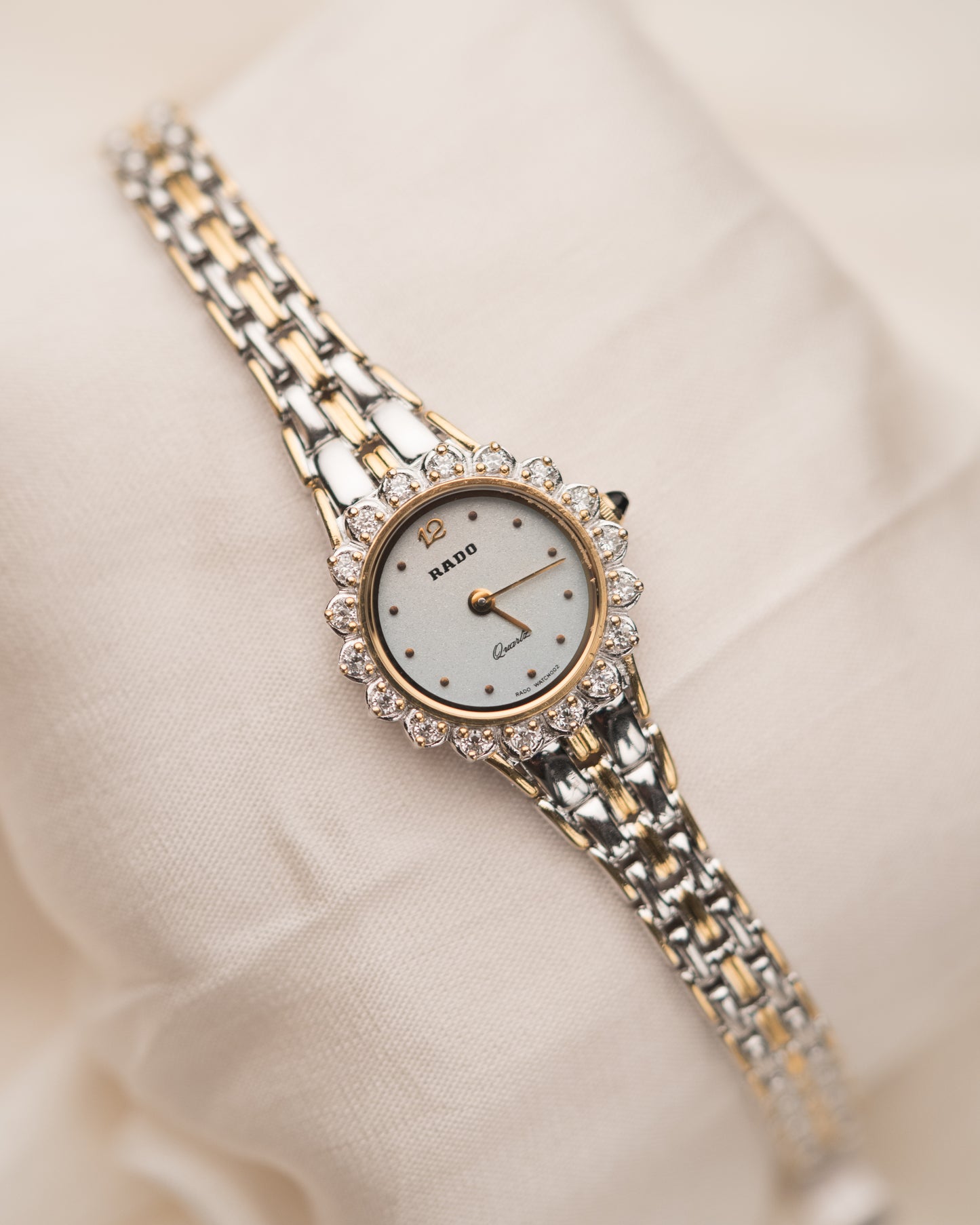 1990s Vintage Rado Diamond Bezel
