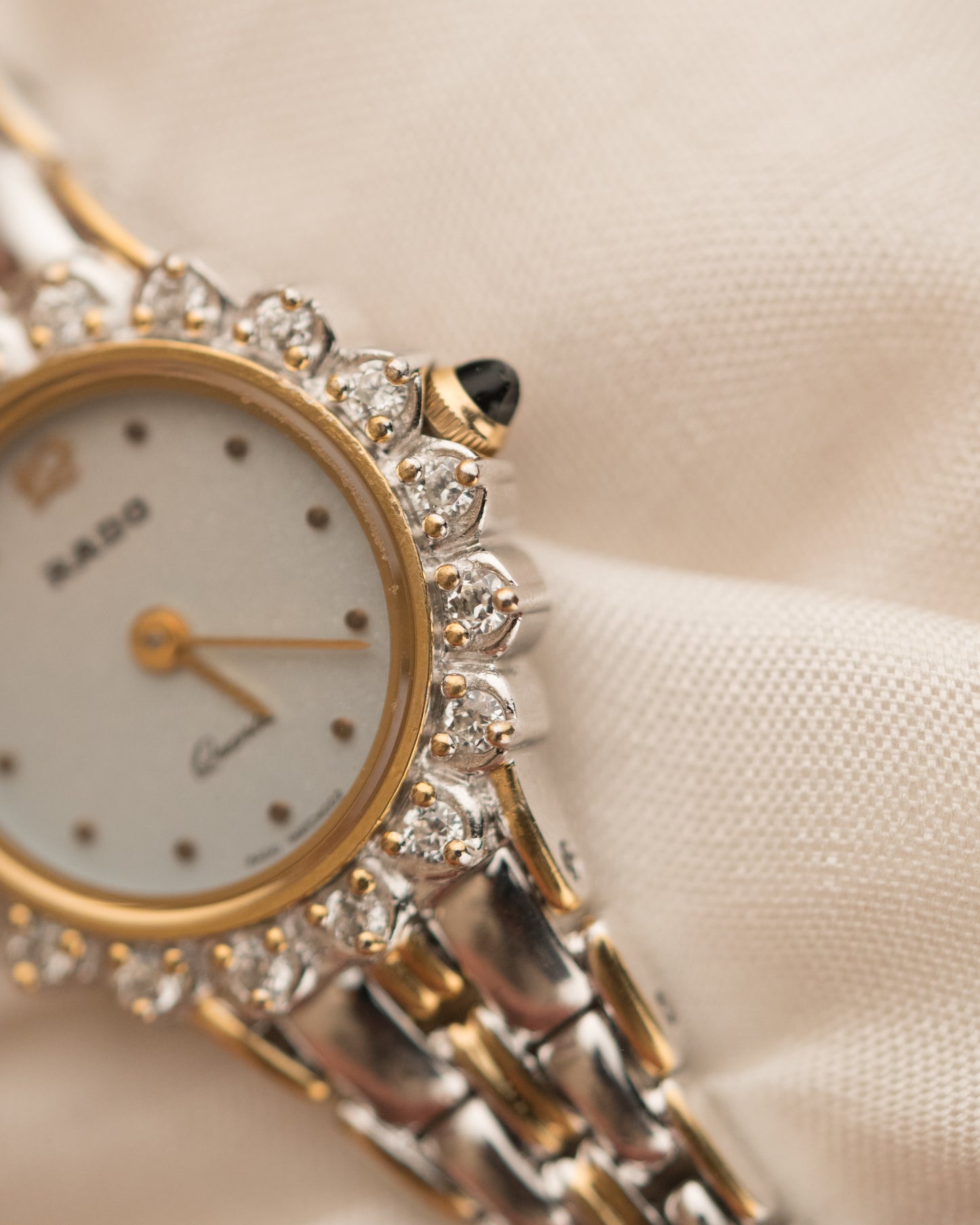 1990s Vintage Rado Diamond Bezel