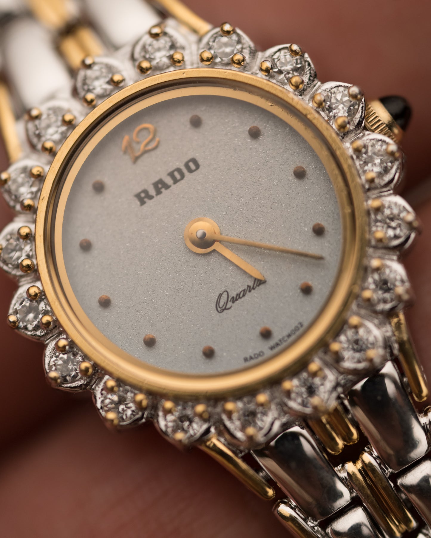 1990s Vintage Rado Diamond Bezel
