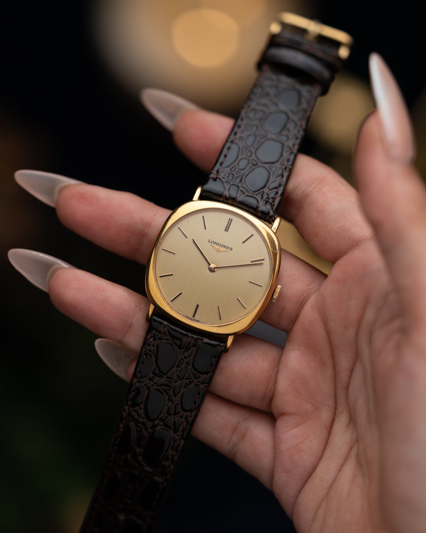 1970s Vintage Longines Cushion Case