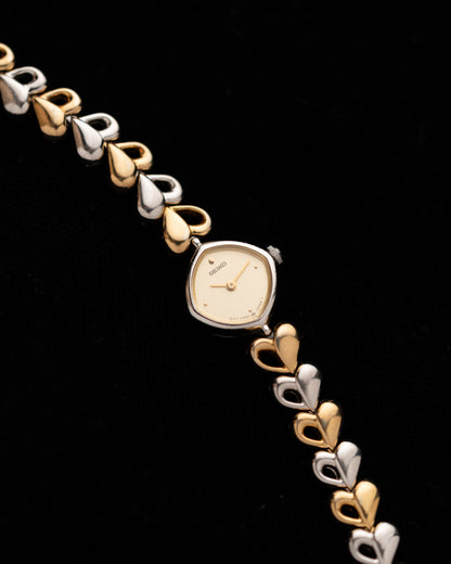 1990s Vintage Seiko Dual Toned Heartlink