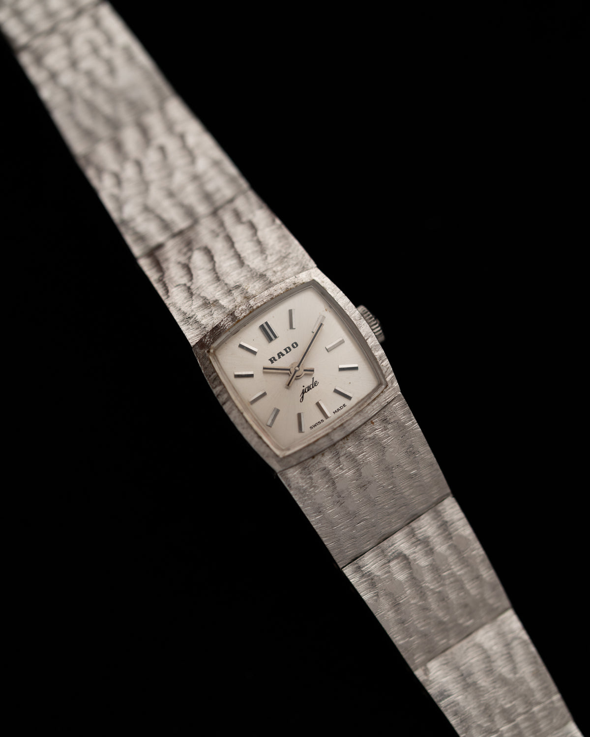 1970s Vintage Rado Hammered Bracelet