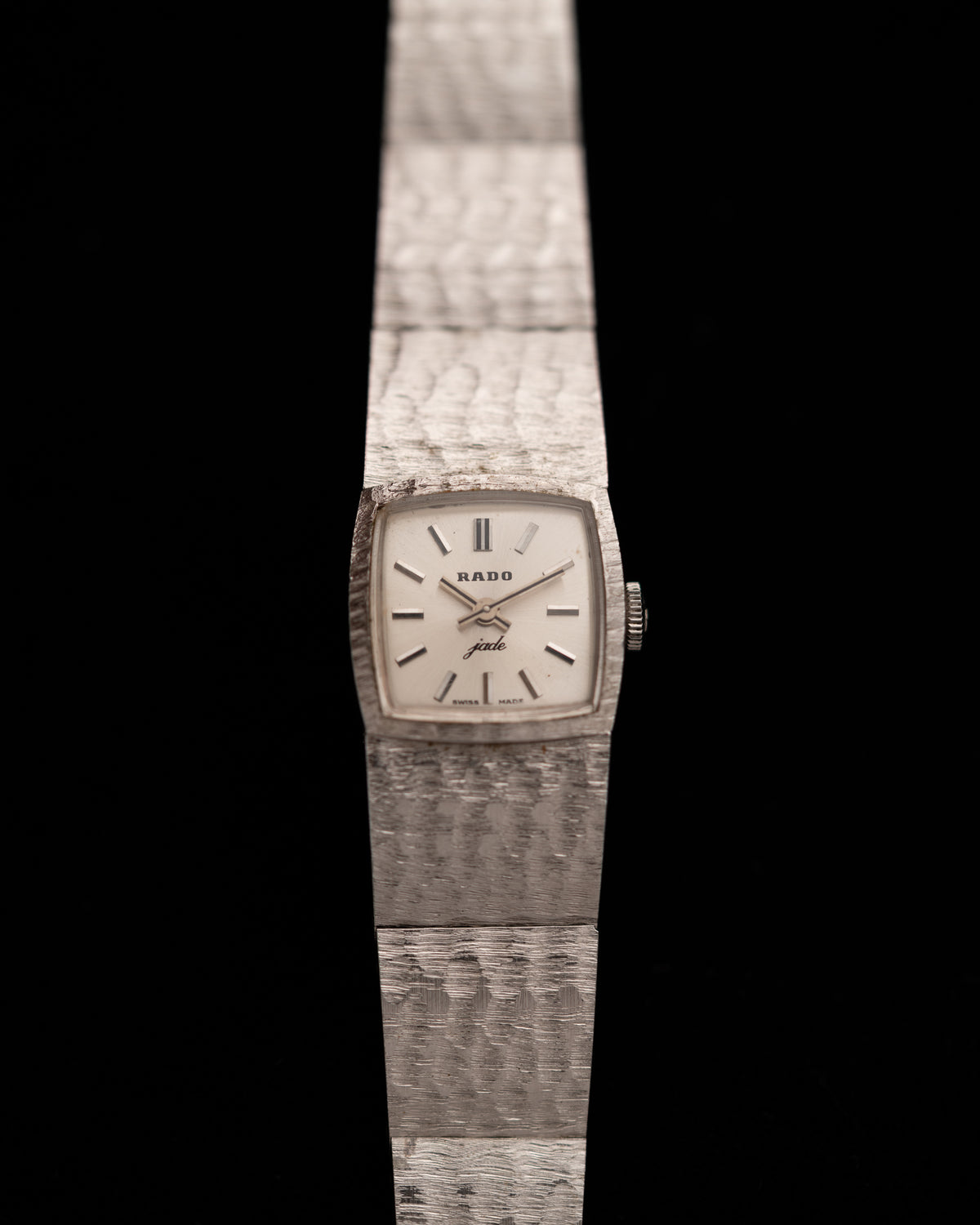 1970s Vintage Rado Hammered Bracelet