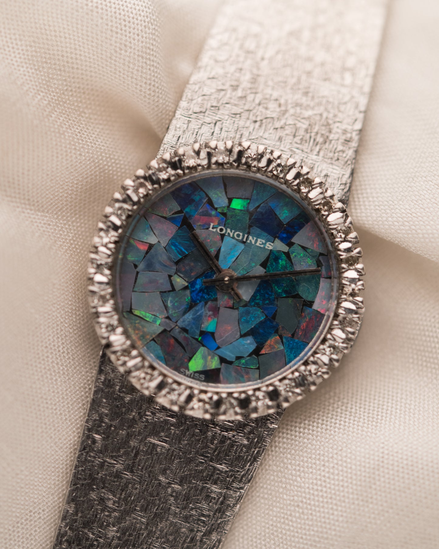 1970s Vintage Longines Mosaic Opal