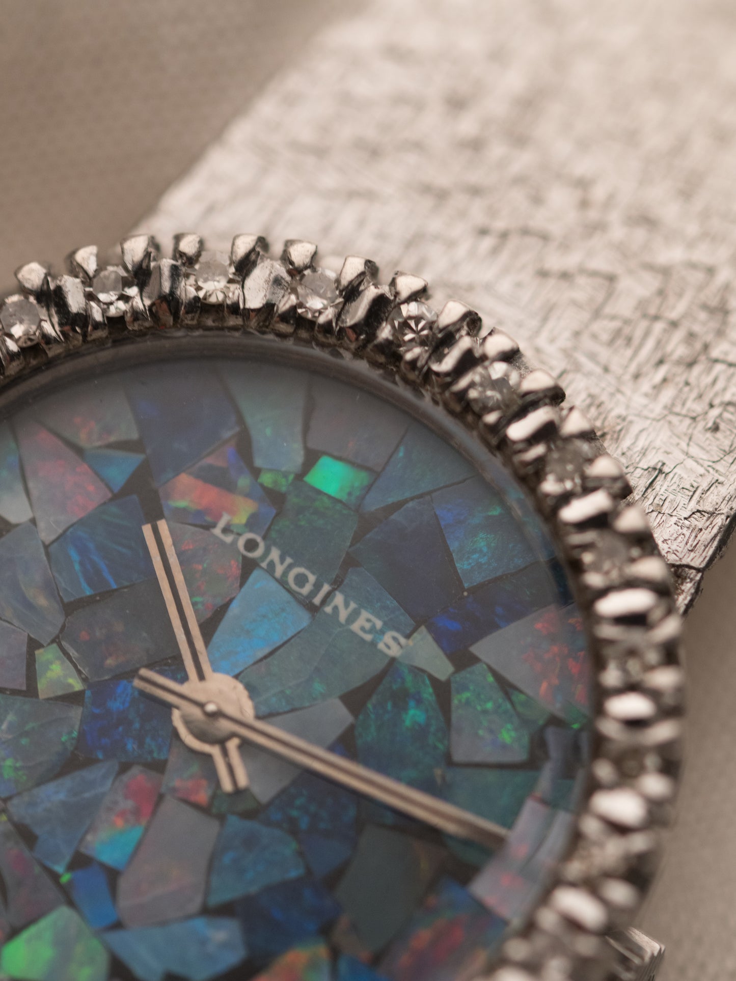 1970s Vintage Longines Mosaic Opal