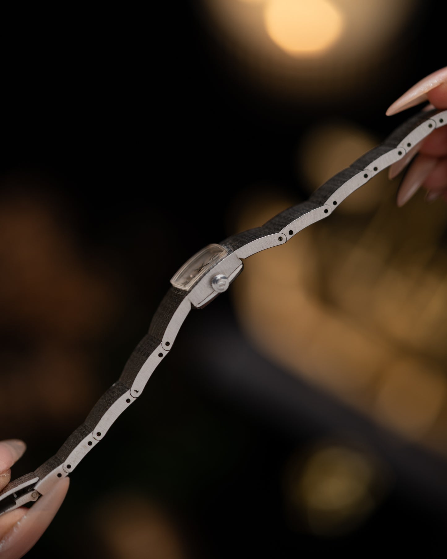 1970s Vintage Rado Hammered Bracelet