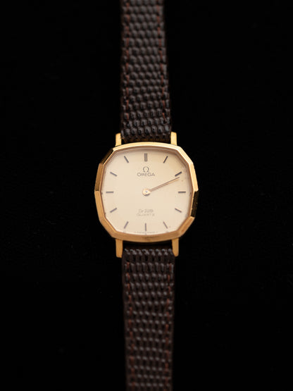 1980s Vintage Omega De Ville Faceted