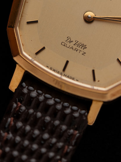 1980s Vintage Omega De Ville Faceted