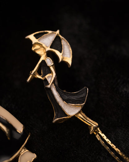 Enamel Umbrella Brooch