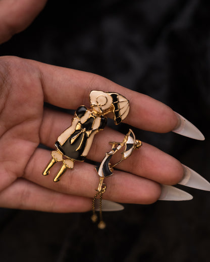 Enamel Umbrella Brooch
