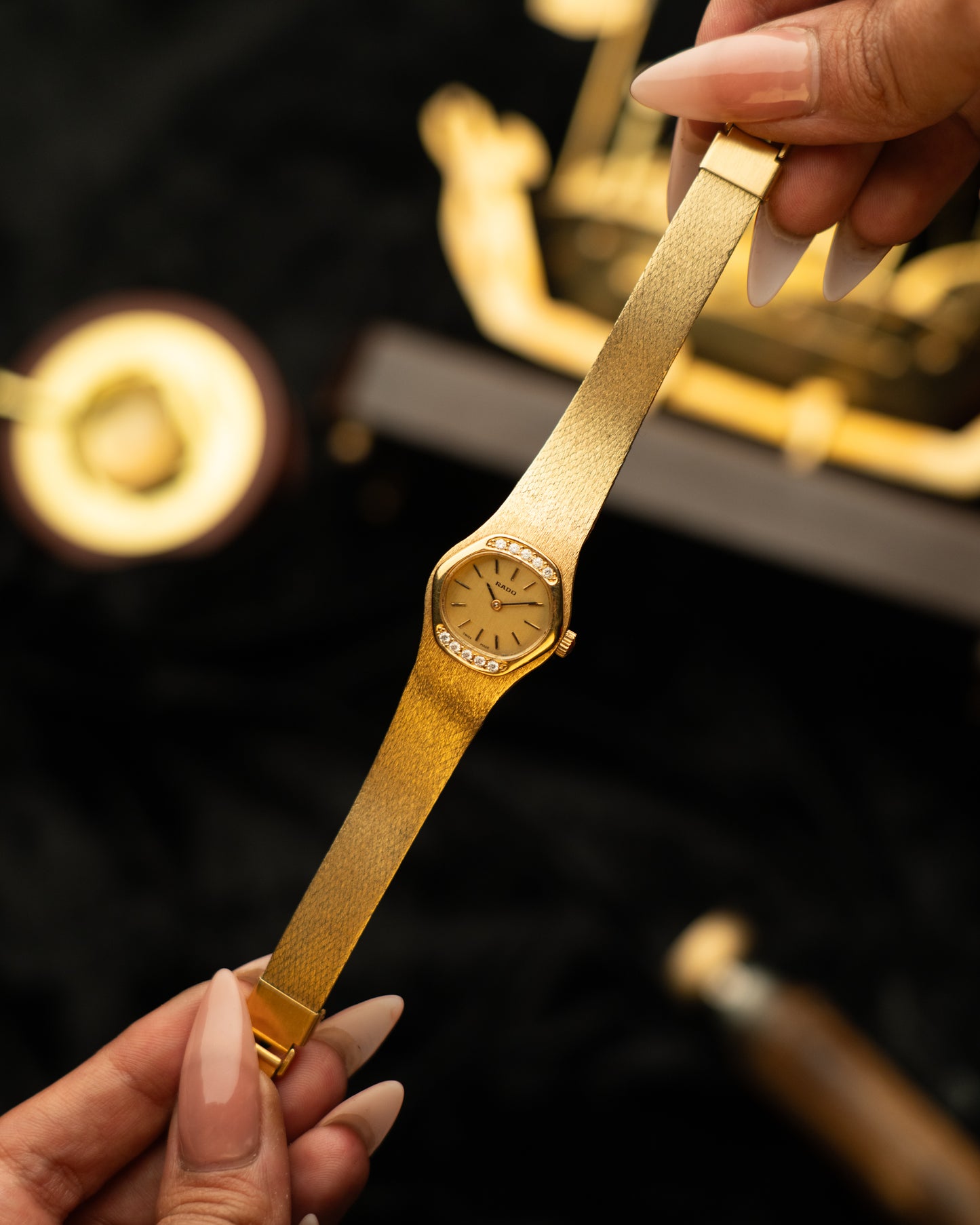 1970s Vintage Rado Diamond Bezel