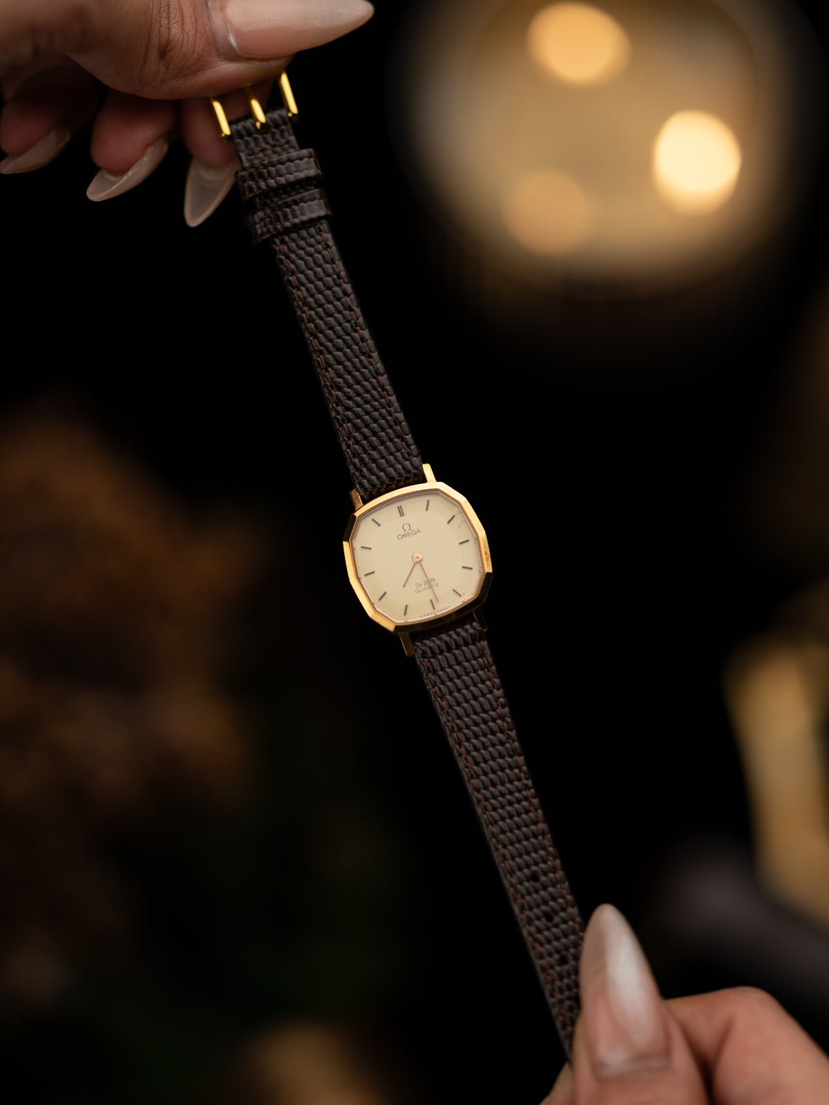 1980s Vintage Omega De Ville Faceted