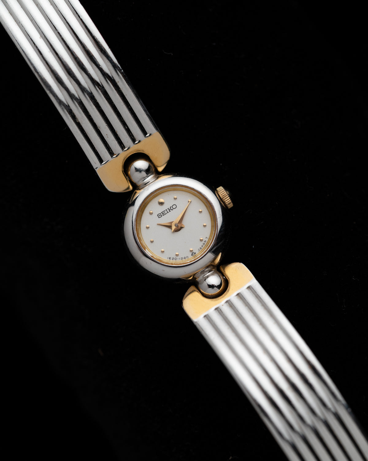 1990s Vintage Seiko Two Tone Fluted Bangle