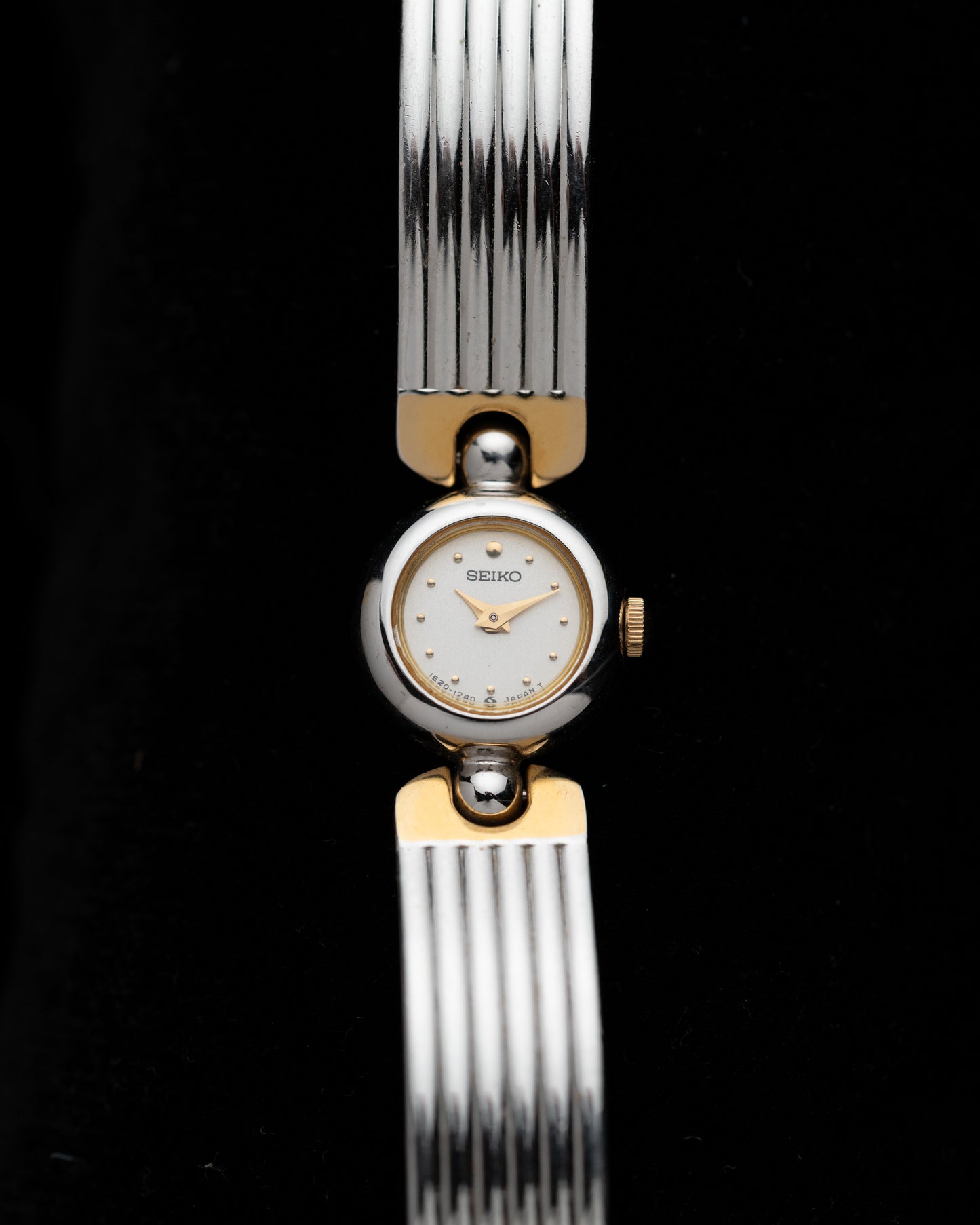 1990s Vintage Seiko Two Tone Fluted Bangle