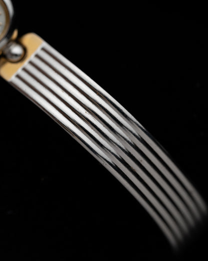 1990s Vintage Seiko Two Tone Fluted Bangle