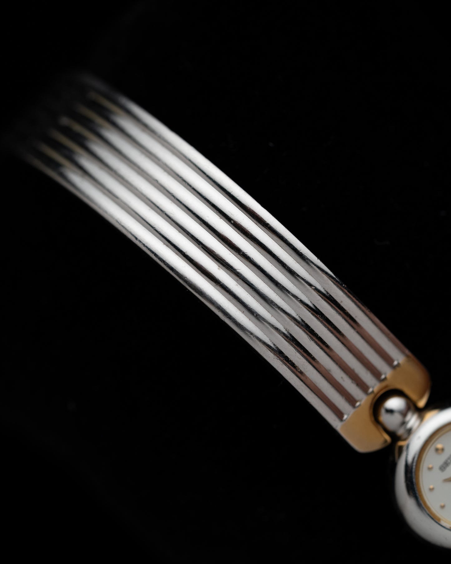 1990s Vintage Seiko Two Tone Fluted Bangle